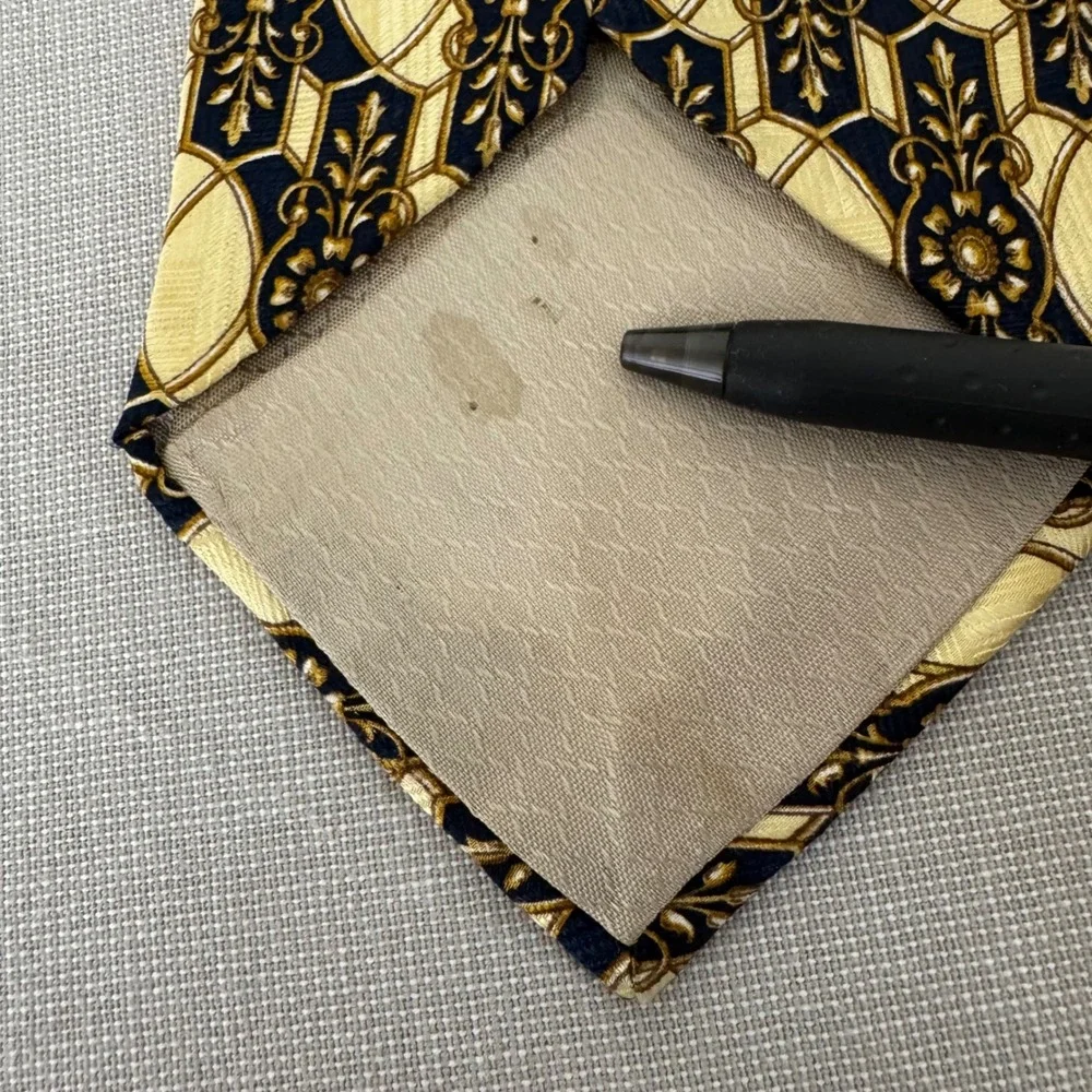 Pierre Balmain Couture Silk‎ Tie Black/Gold/Tan